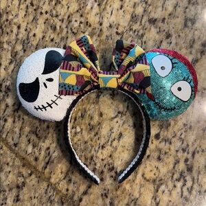Nightmare Before Christmas Jack and Sally Disney Ears! Never worn